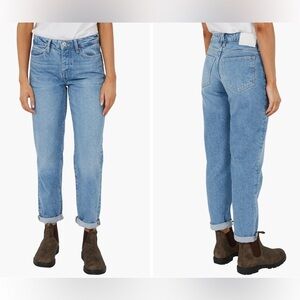 Outland Denim Athina Mid Rise Ex Boyfriend Jean Woman 27x28 Medium Wash Classic